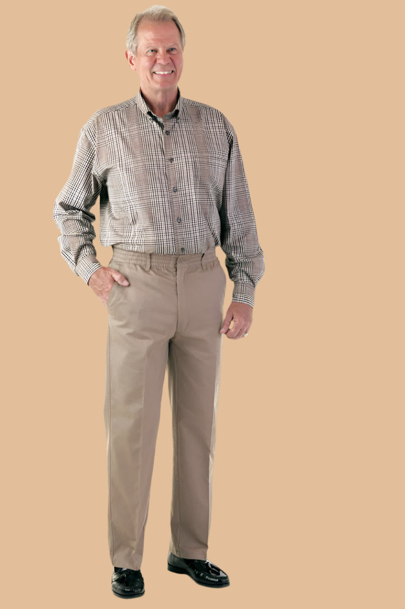 Twill Zip-Fly Putter Pants for men by Buck & Buck in Gray, and available in different sizes. This bottoms item is part of our trousers collection.