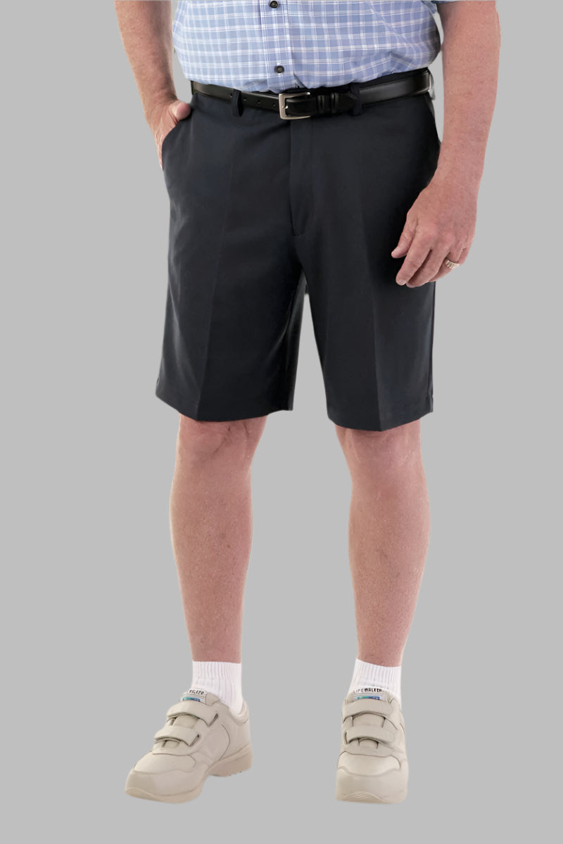 Poly Short With VELCRO® Fly for men by Buck & Buck in Navy, and available in different sizes. This bottoms item is part of our chino shorts collection.