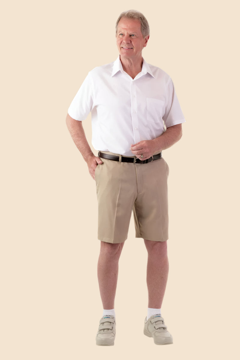 Poly Short With VELCRO® Fly for men by Buck & Buck, and available in different sizes. This bottoms item is part of our chino shorts collection.
