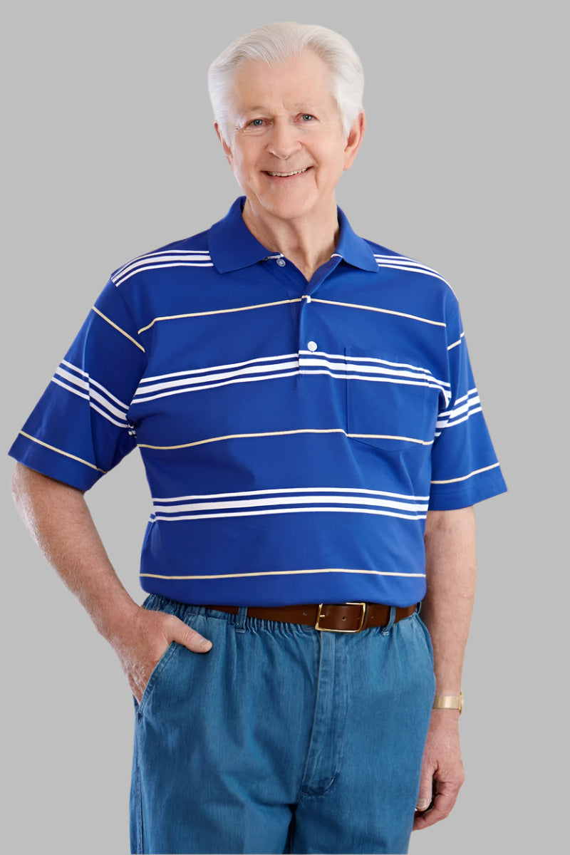 Short Sleeve Snap Back Polo Shirt for men by Buck & Buck in Black, and available in different sizes. This tops item is part of our polos collection.