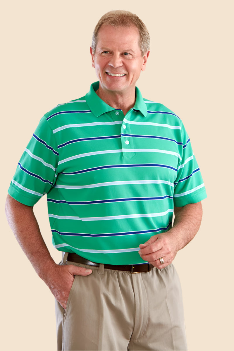 Short Sleeve Snap Back Polo Shirt for men by Buck & Buck in Green, and available in different sizes. This tops item is part of our polos collection.