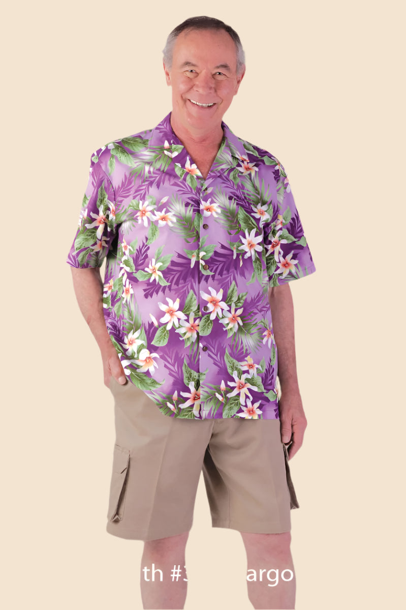 Hawaiian Shirt for men by Buck & Buck in Tan/Beige, and available in different sizes. This tops item is part of our shirts collection.
