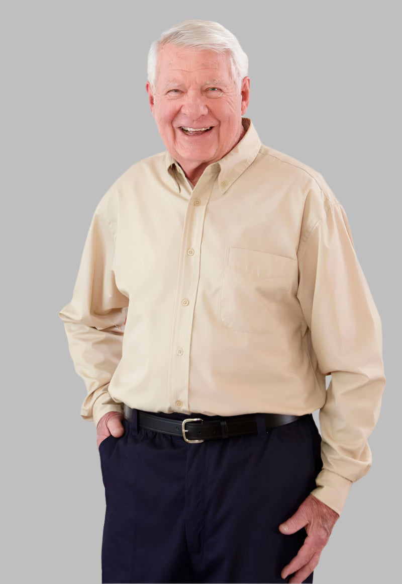 Long Sleeve Stain Resistant Shirt With VELCRO® Fasteners for men by Buck & Buck, and available in different sizes. This tops item is part of our shirts collection.