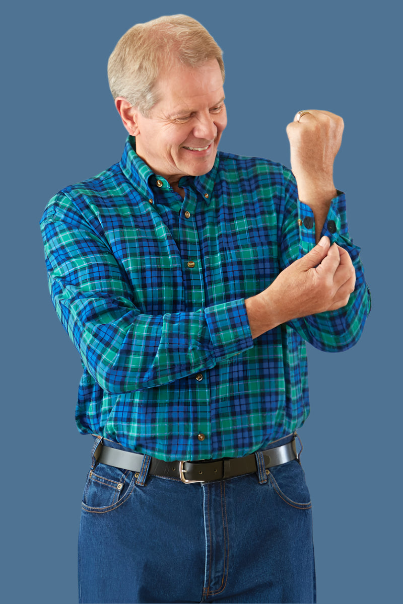 Flannel Shirt With VELCRO® Fasteners for men by Buck & Buck, and available in different sizes. This tops item is part of our shirts collection.
