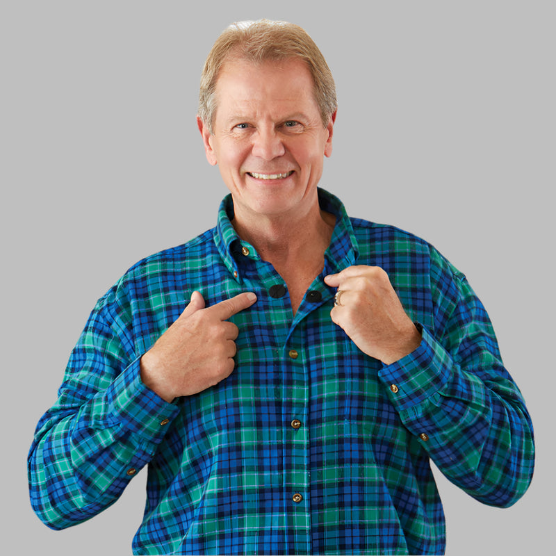 Flannel Shirt With VELCRO® Fasteners for men by Buck & Buck, and available in different sizes. This tops item is part of our shirts collection.