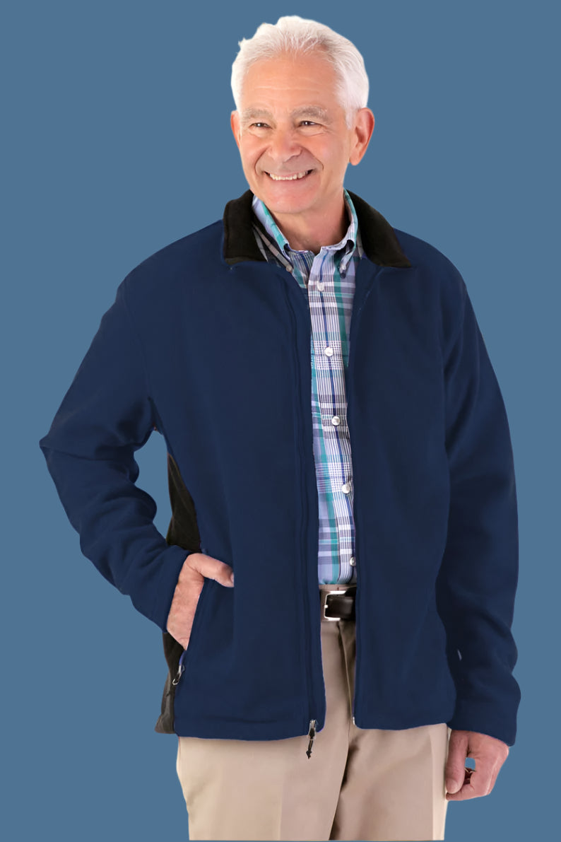 Men's Fleece Jacket by Buck & Buck in Navy, and available in different sizes. This outerwear & layering item is part of our coats & jackets collection.