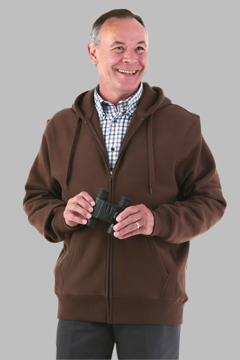 Men's Zip-Front Hoodie-Heavy Weight by Buck & Buck, and available in different sizes. This outerwear & layering item is part of our hoodies collection.