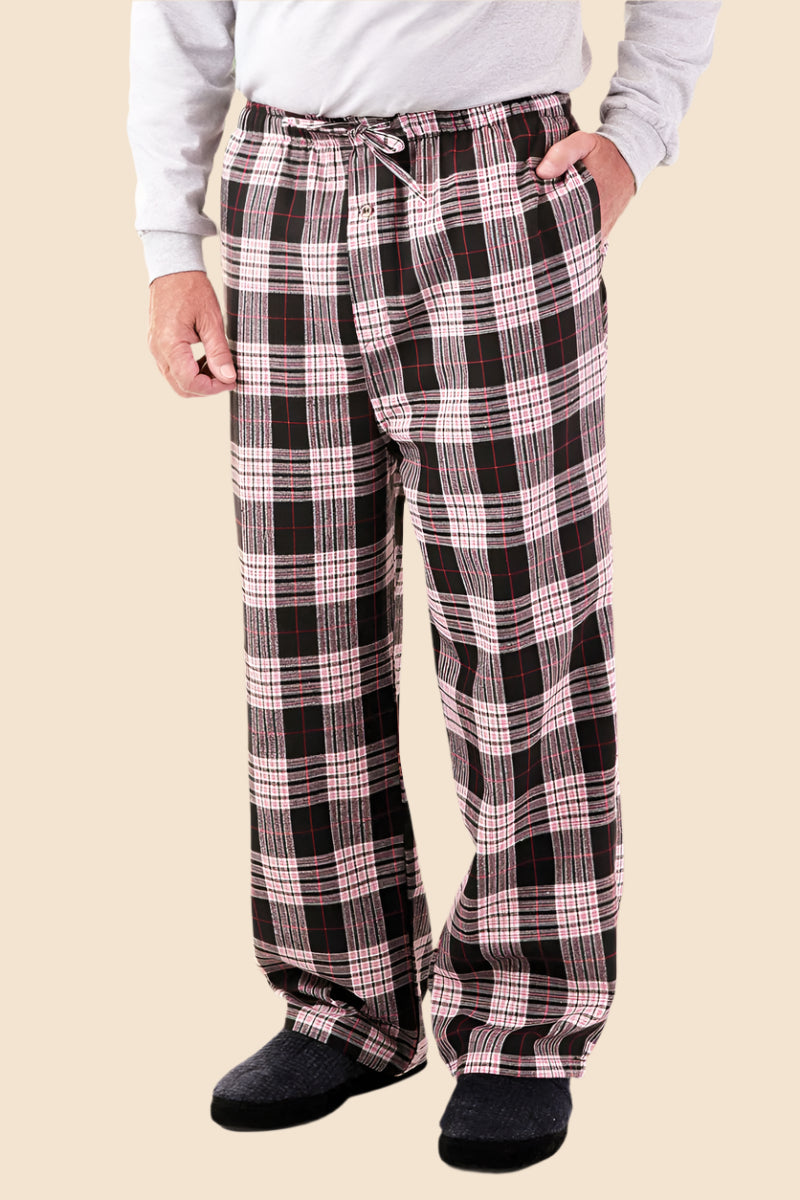Men's Flannel PJ Bottoms by Buck & Buck in Red, and available in different sizes. This sleepwear item is part of our pajamas collection.