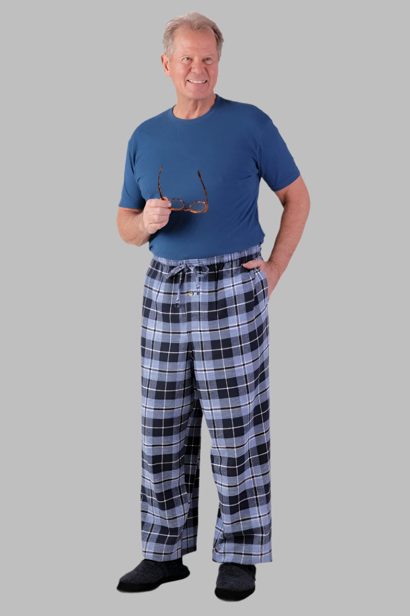 Men's Flannel PJ Bottoms by Buck & Buck in Black, and available in different sizes. This sleepwear item is part of our pajamas collection.