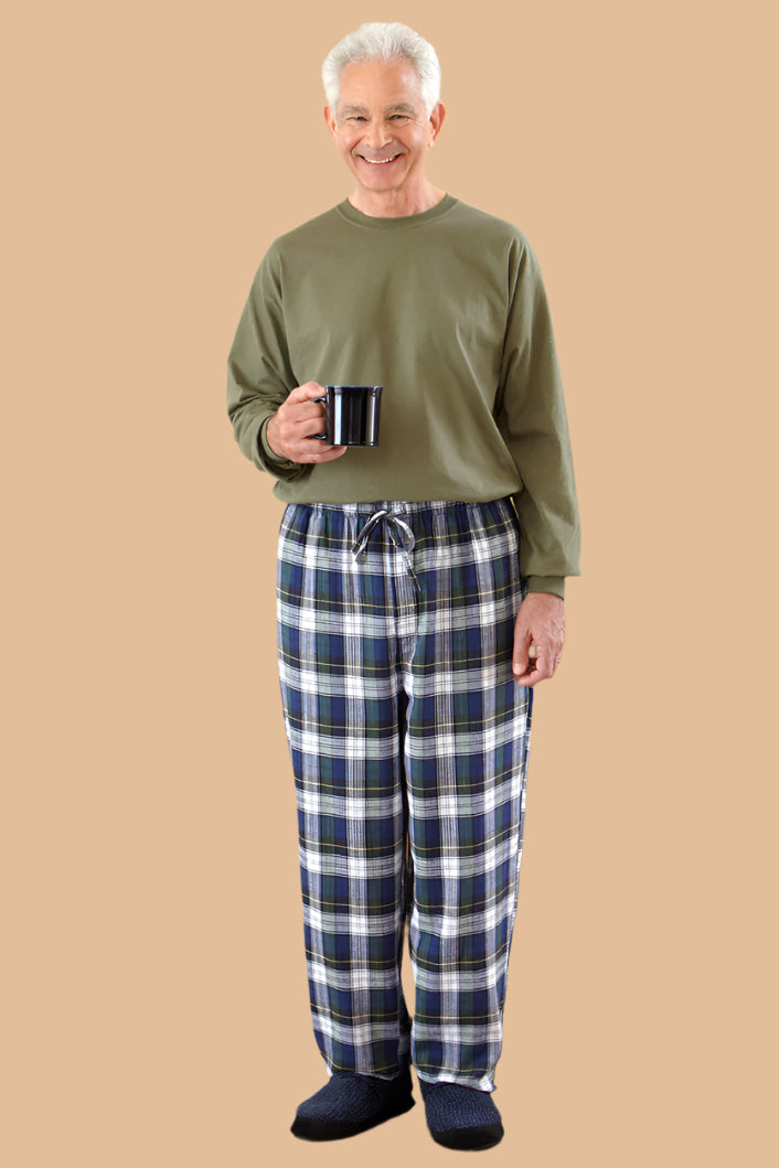 Men's Flannel PJ Bottoms by Buck & Buck in Black, and available in different sizes. This sleepwear item is part of our pajamas collection.