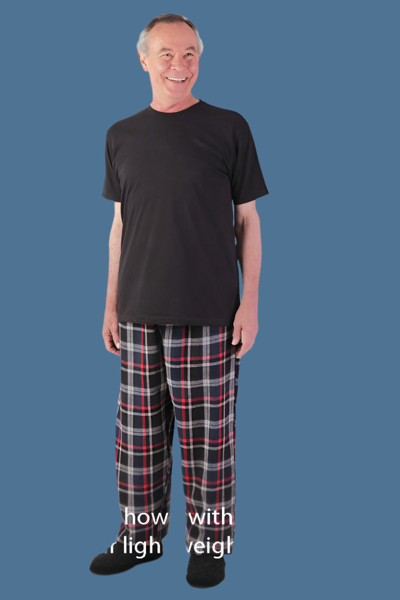 Men's Flannel PJ Bottoms by Buck & Buck in Black, and available in different sizes. This sleepwear item is part of our pajamas collection.