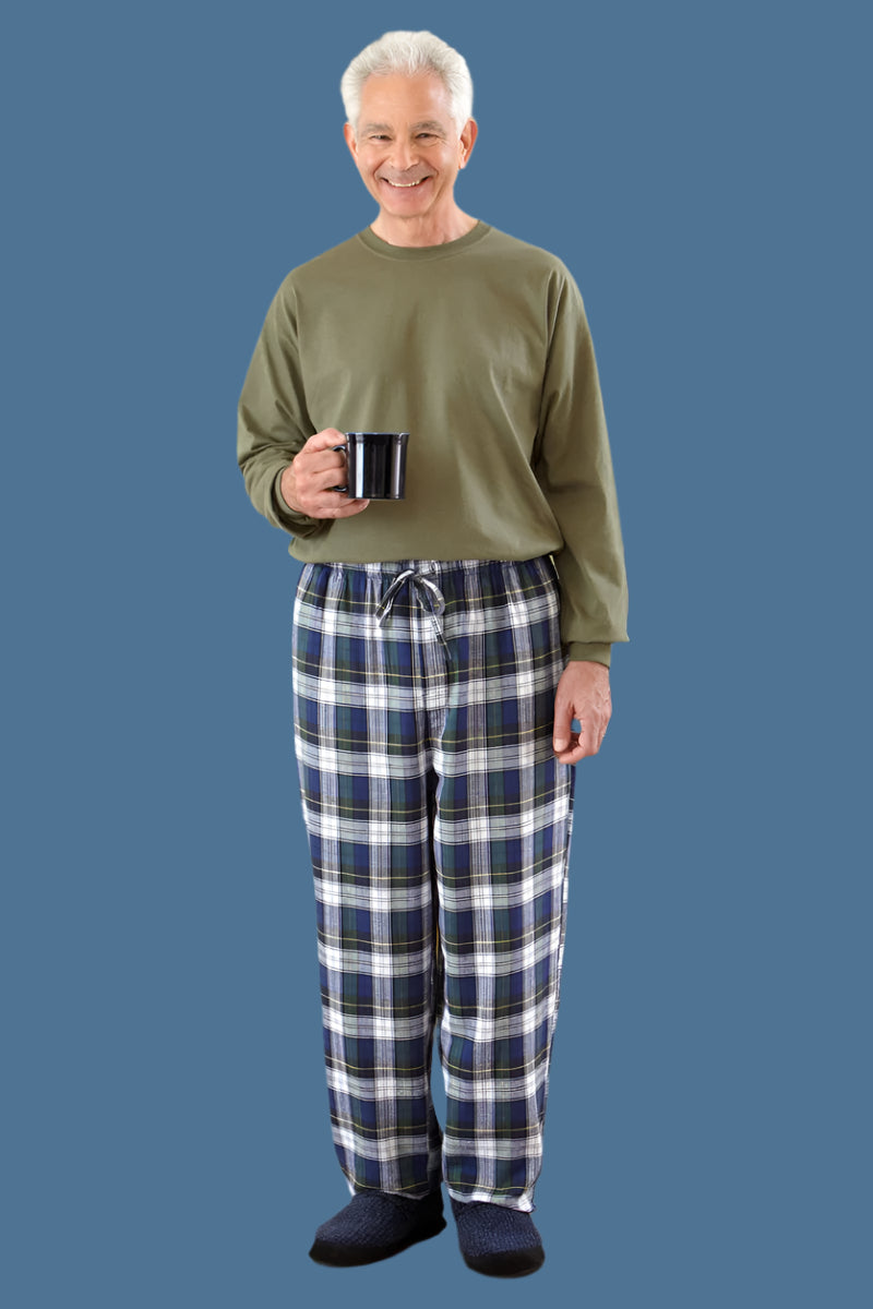 Men's Flannel PJ Bottoms by Buck & Buck in Black, and available in different sizes. This sleepwear item is part of our pajamas collection.