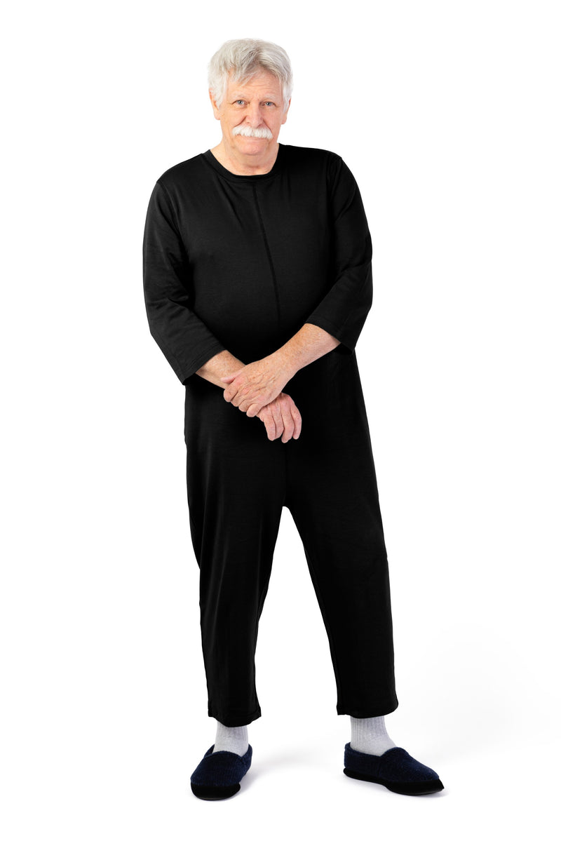 Men's Sleepsuit by Buck & Buck in Black, and available in different sizes. This one-piece garments item is part of our sleepwear & loungewear collection.