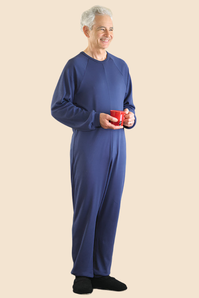 Men's Back-Zip Sleeper Suit by Buck & Buck, and available in different sizes. This one-piece garments item is part of our sleepwear & loungewear collection.