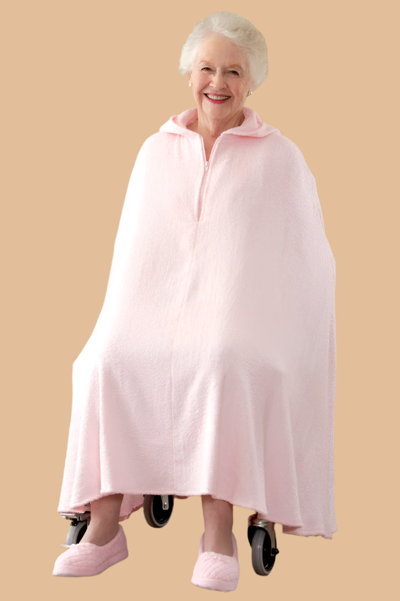 Women's Terry Shower Robe by Buck & Buck in Light Blue, and available only in a one-size option. This sleepwear item is part of our robes collection.