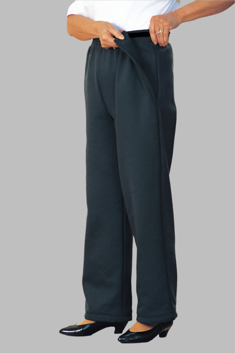 Women's Side VELCRO® Fleece Pants by Buck & Buck in Navy, and available in different sizes. This bottoms item is part of our sweatpants collection.