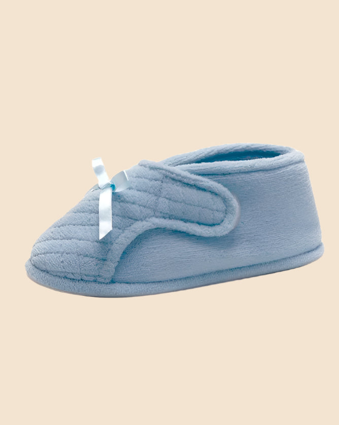 Women's Flap Front Slipper by Buck & Buck in Blue, and available in different sizes. This footwear item is part of our slippers collection.