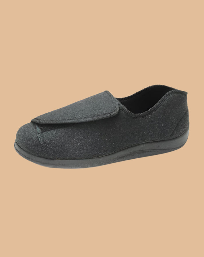 Women's Wrap-Top Slippers by Foamtreads® by Buck & Buck in Black, and available in different sizes. This footwear item is part of our slippers collection.