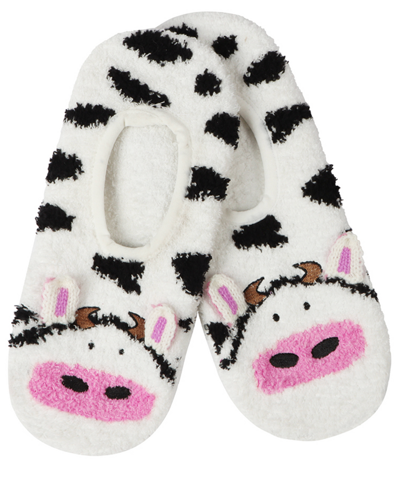 Non-Skid Ankle Socks by Snoozies in the cow design and available only in a one-size option. This socks & hosiery item is part of our ankle socks collection.