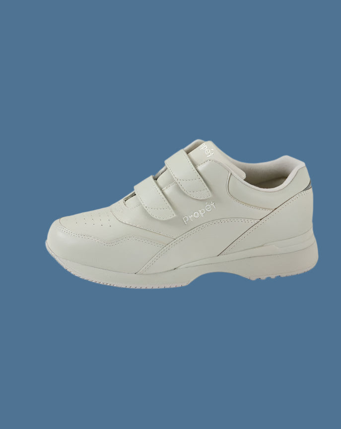 Women's Propet Leather Walking Shoes by Buck & Buck in Cream. This footwear item is part of our athletic shoes collection.