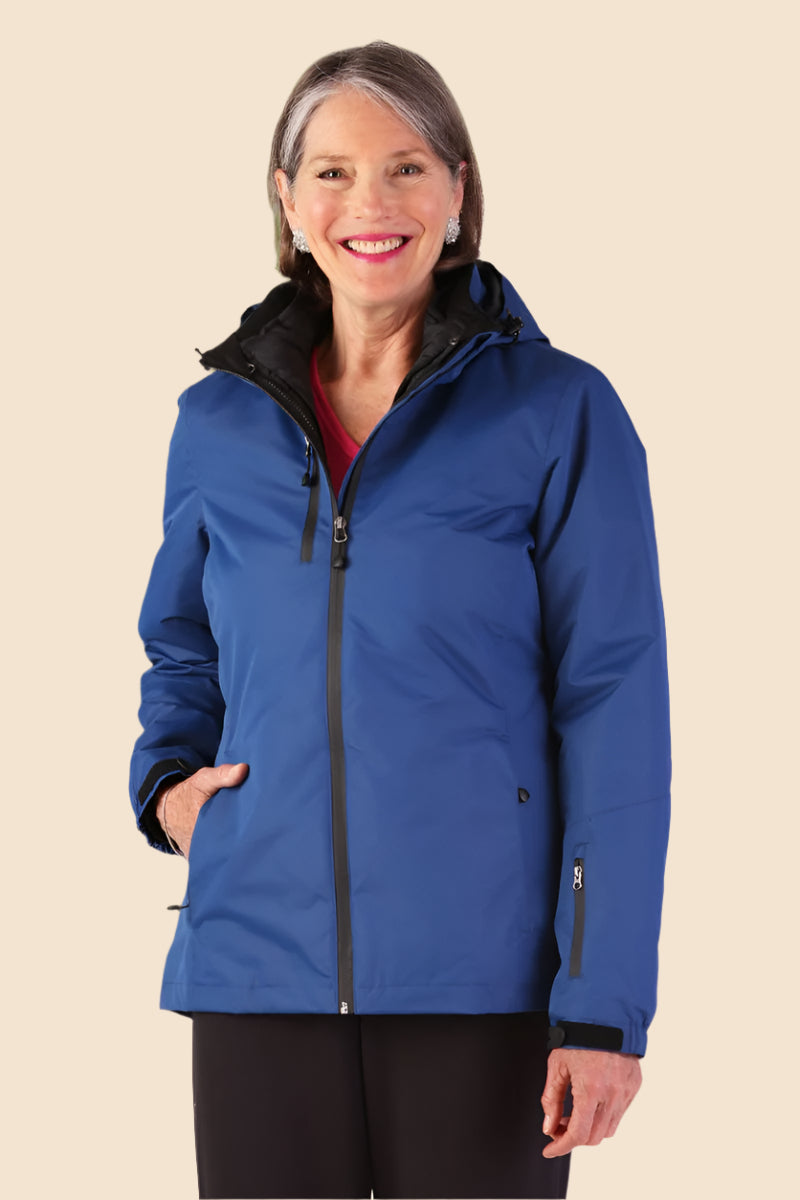 Vortex Waterproof Winter Jacket for women by Buck & Buck in Royal, and available in different sizes. This outerwear & layering item is part of our puffer jackets collection.
