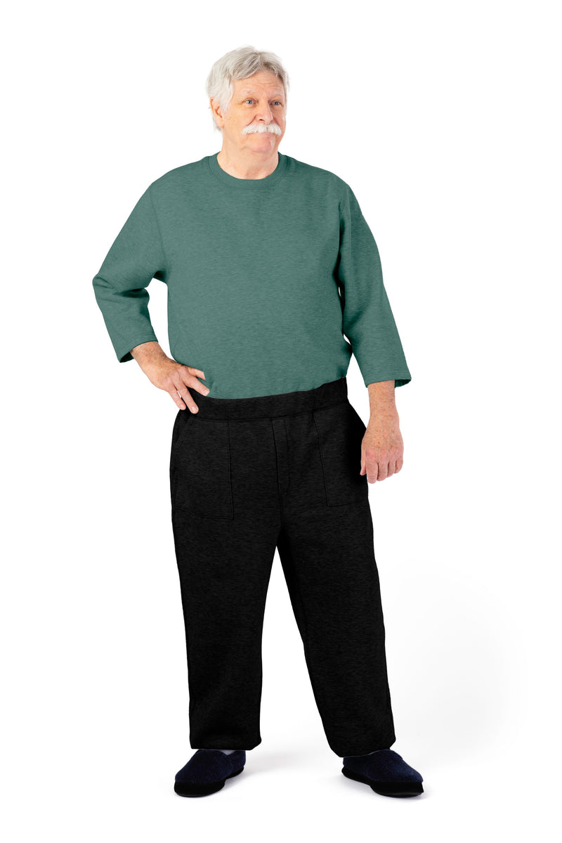Men's Long Sleeve Fleece Jumpsuit by Buck & Buck in Green Top/Black Pants, and available in different sizes. This one-piece garments item is part of our one-pieces collection.