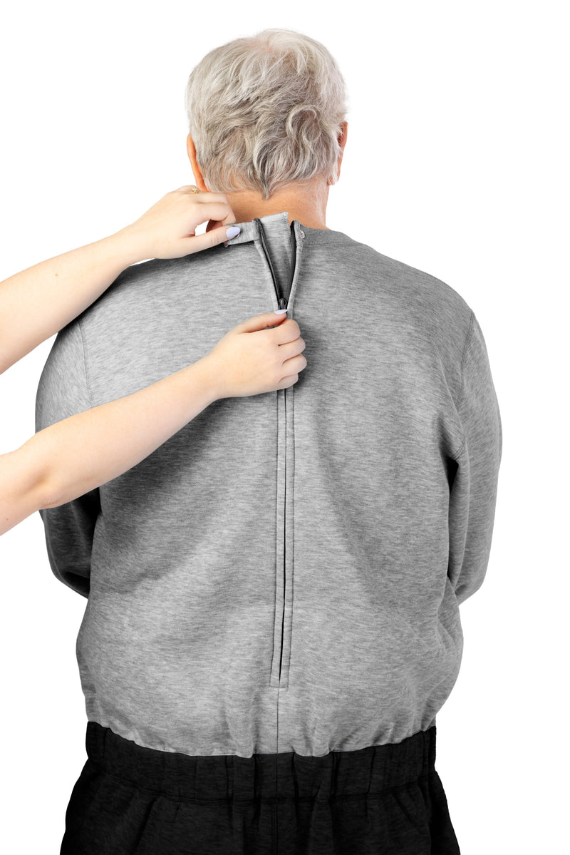 Men's Long Sleeve Fleece Jumpsuit by Buck & Buck in Gray Top/Black Pants, and available in different sizes. This one-piece garments item is part of our one-pieces collection.