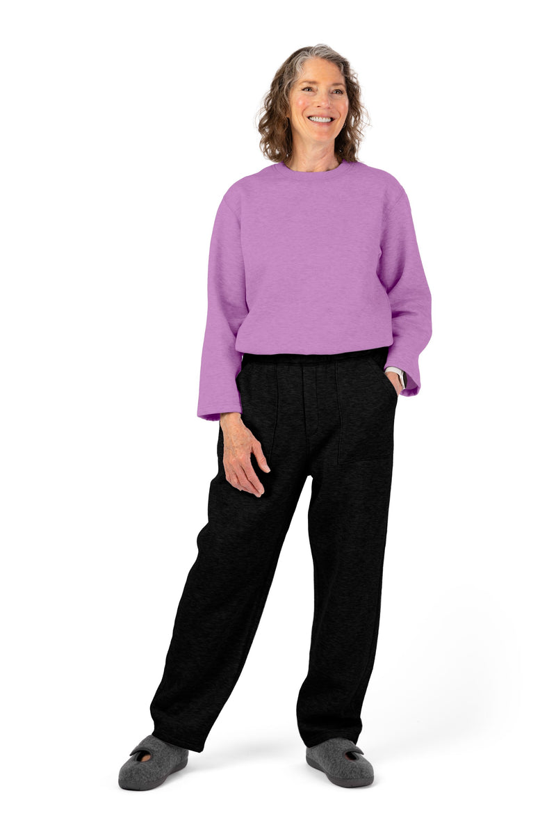 Women's Long Sleeve Fleece Jumpsuit by Buck & Buck in Pink Top/Black Pants, and available in different sizes. This one-piece garments item is part of our one-pieces collection.
