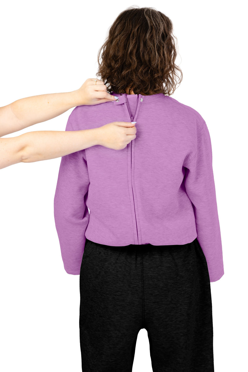 Women's Long Sleeve Fleece Jumpsuit by Buck & Buck in Pink Top/Black Pants, and available in different sizes. This one-piece garments item is part of our one-pieces collection.