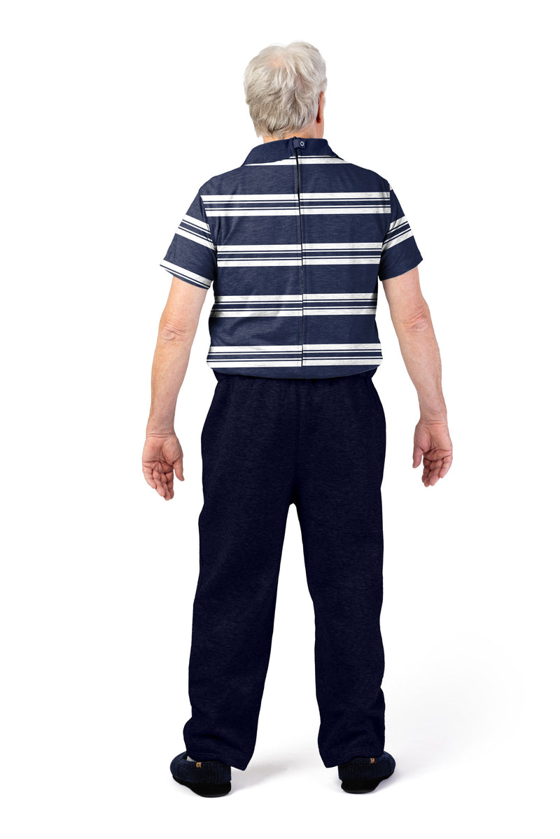 Men's Polo Jumpsuit by Buck & Buck in Navy Top/Navy Pants, and available in different sizes. This one-piece garments item is part of our one-pieces collection.