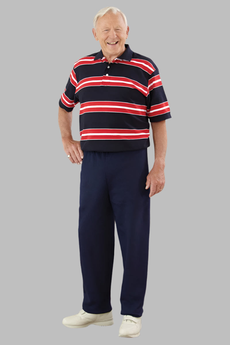 Men's Short Sleeve Polo Jumpsuit by Buck & Buck in Black Top/Black Pants, and available in different sizes. This one-piece garments item is part of our one-pieces collection.