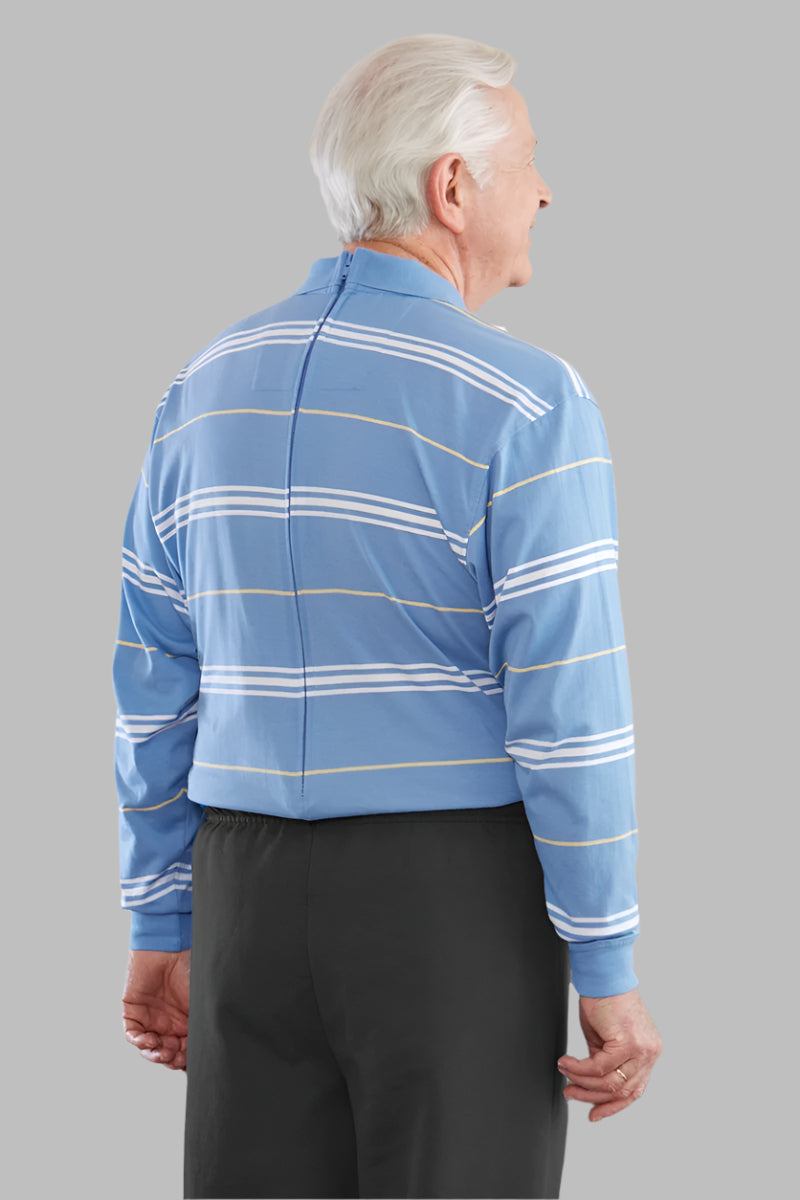 Men's Long Sleeve Polo Jumpsuit by Buck & Buck in Tan/Beige Top/Black Pants, and available in different sizes. This one-piece garments item is part of our one-pieces collection.