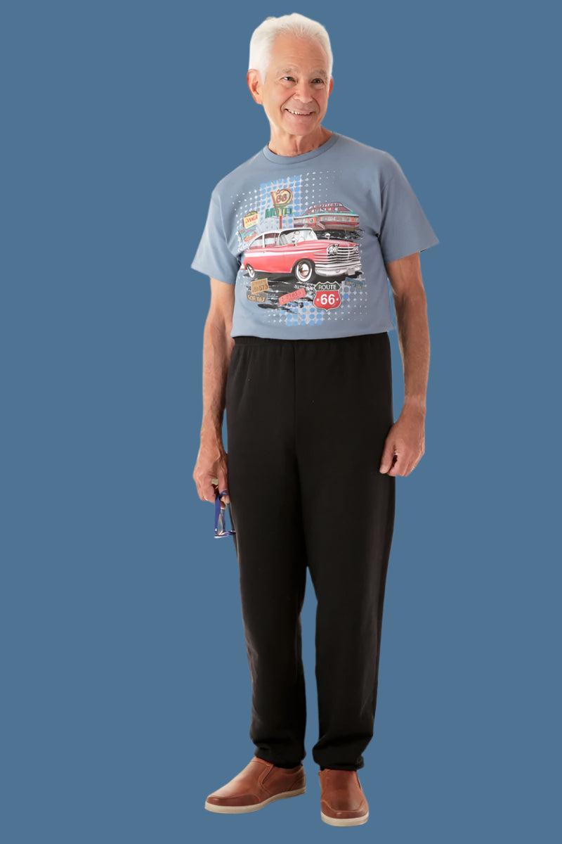 Men's Printed Short Sleeve T-Top Jumpsuit by Buck & Buck, and available in different sizes. This one-piece garments item is part of our one-pieces collection.