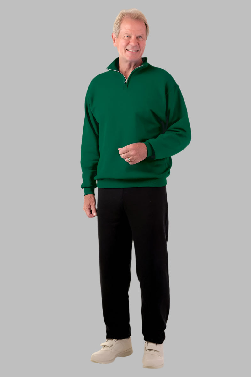 Men's 1/4 Zip Jumpsuit by Buck & Buck in Navy Top/Black Pants, and available in different sizes. This one-piece garments item is part of our one-pieces collection.