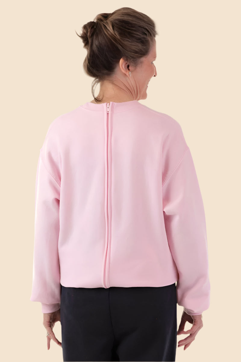 Women's Two-Tone Jumpsuit by Buck & Buck in Pink Top/Navy Pants, and available in different sizes. This one-piece garments item is part of our one-pieces collection.