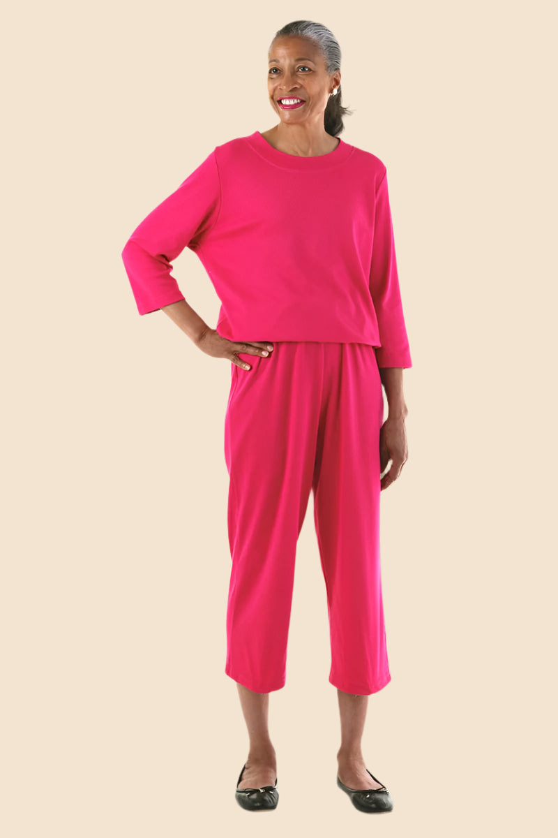 Basic Capri Perfect-Fit Jumpsuit for women by Buck & Buck in Purple, and available in different sizes. This one-piece garments item is part of our one-pieces collection.