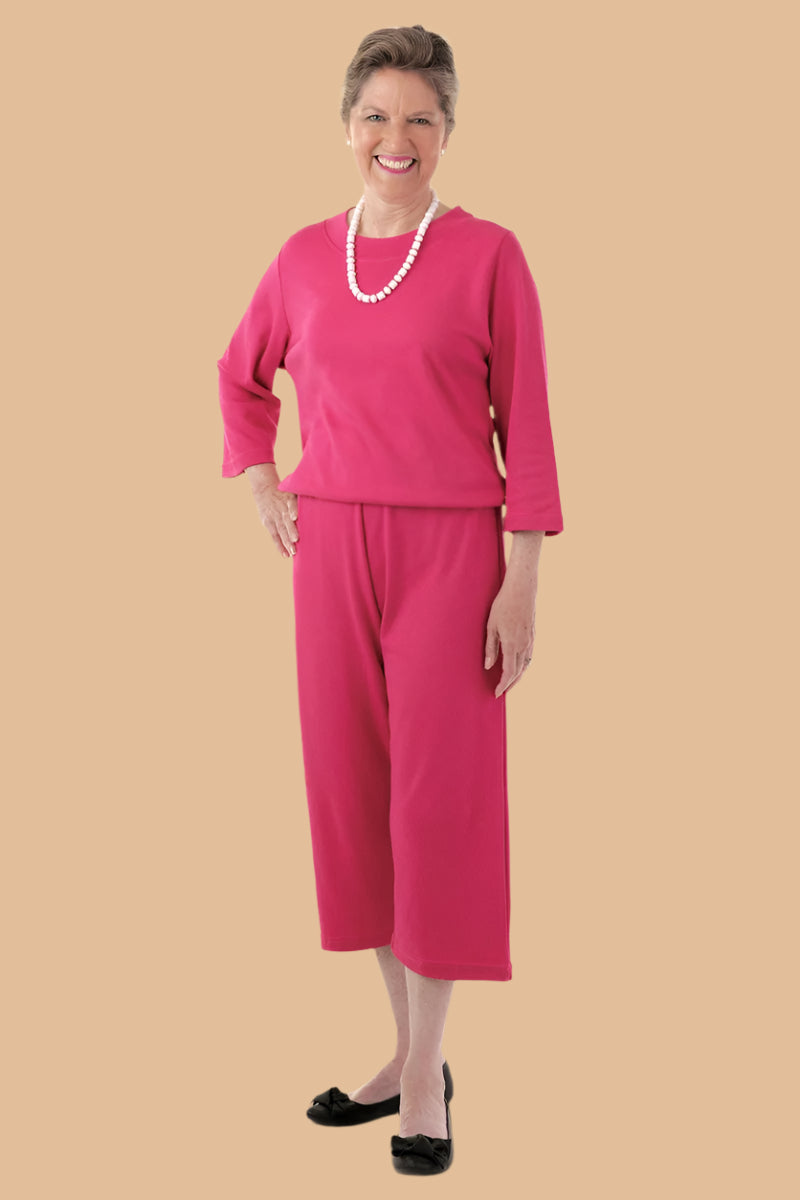 Basic Capri Perfect-Fit Jumpsuit for women by Buck & Buck in Purple, and available in different sizes. This one-piece garments item is part of our one-pieces collection.