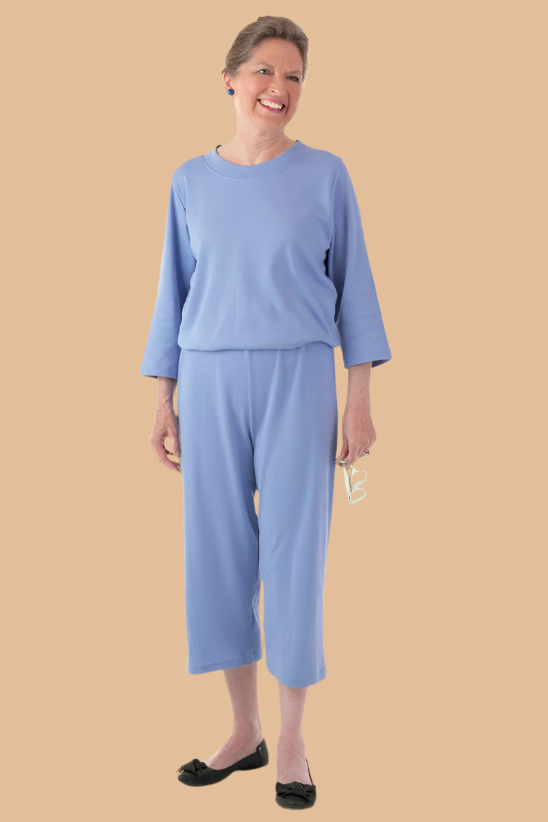 Basic Capri Perfect-Fit Jumpsuit for women by Buck & Buck in Royal, and available in different sizes. This one-piece garments item is part of our one-pieces collection.