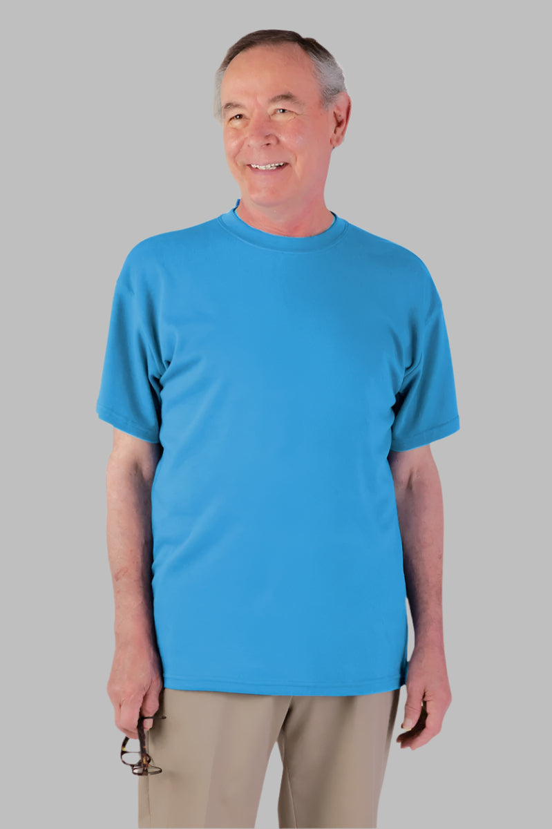 Men's Short Sleeve Wrap Back T-Shirt by Buck & Buck, and available in different sizes. This tops item is part of our t-shirts collection.