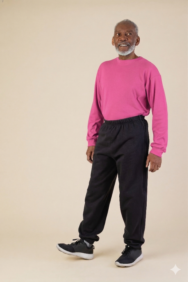 Men's Long Sleeve Solid wrap back T-Shirt by Buck & Buck in fuchsia, and available in different sizes. This tops item is part of our t-shirts collection.