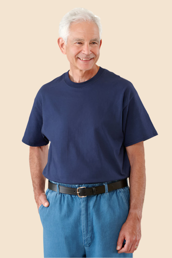 Men's Short Sleeve Solid T-Shirt by Buck & Buck in Charcoal, and available in different sizes. This tops item is part of our t-shirts collection.