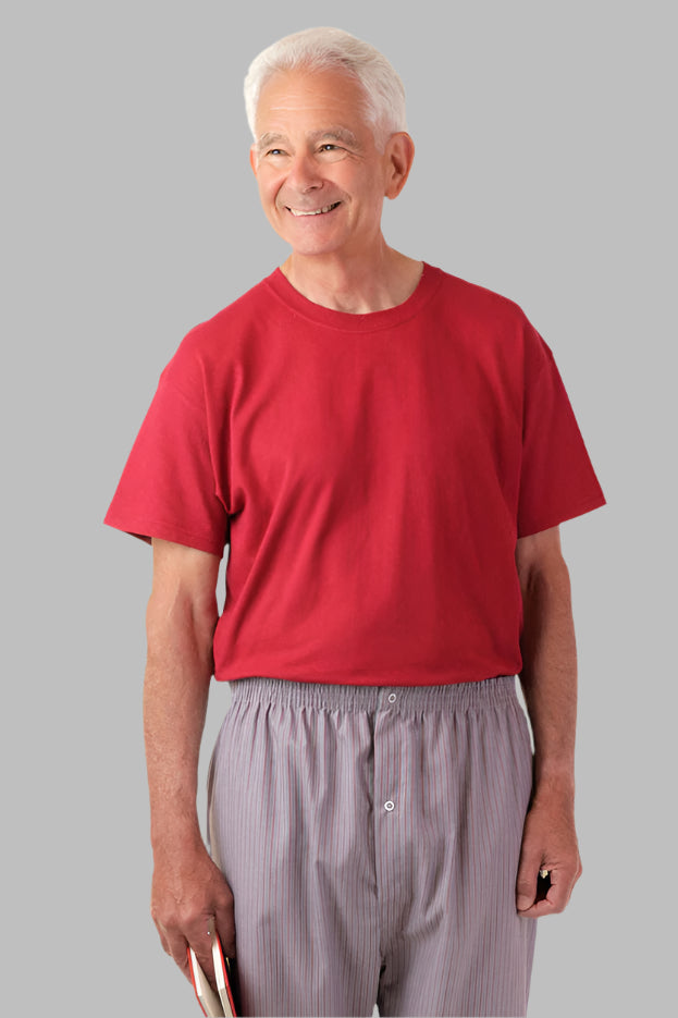 Men's Short Sleeve Solid T-Shirt by Buck & Buck, and available in different sizes. This tops item is part of our t-shirts collection.