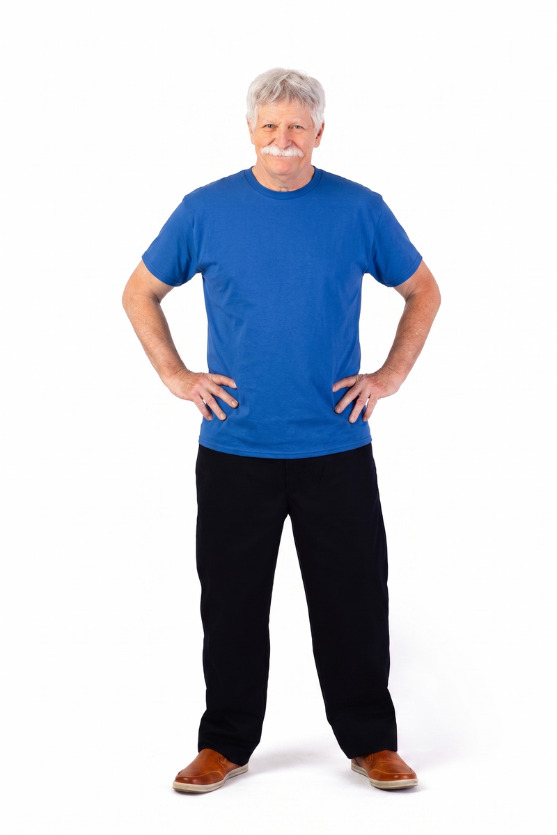 Men's Short Sleeve Solid T-Shirt by Buck & Buck in royal, and available in different sizes. This tops item is part of our t-shirts collection.