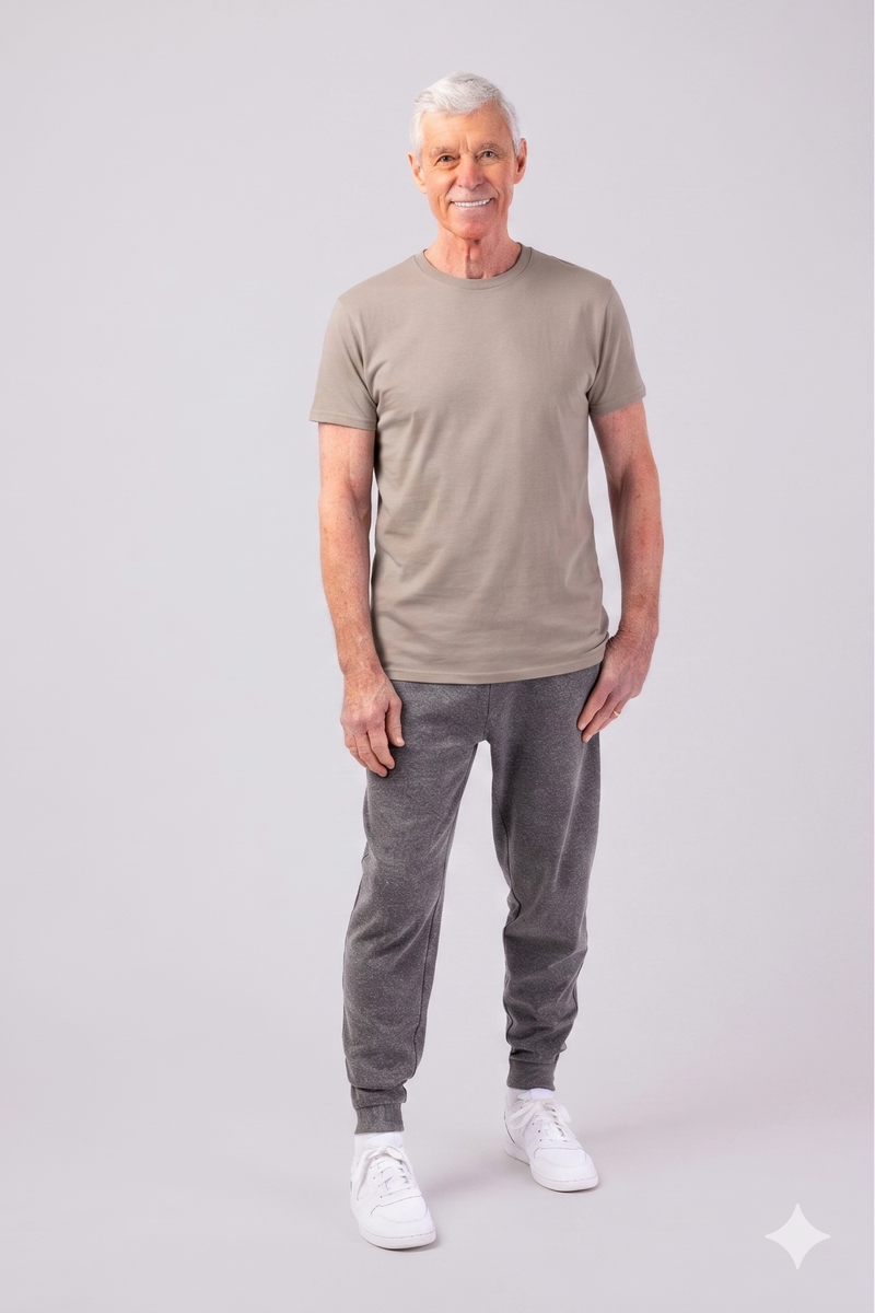 Men's Short Sleeve Solid T-Shirt by Buck & Buck in Tan, and available in different sizes. This tops item is part of our t-shirts collection.