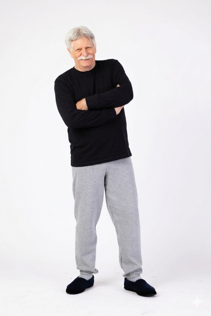 Men's Long Sleeve Solid T-Shirt by Buck & Buck in black, and available in different sizes. This tops item is part of our t-shirts collection.