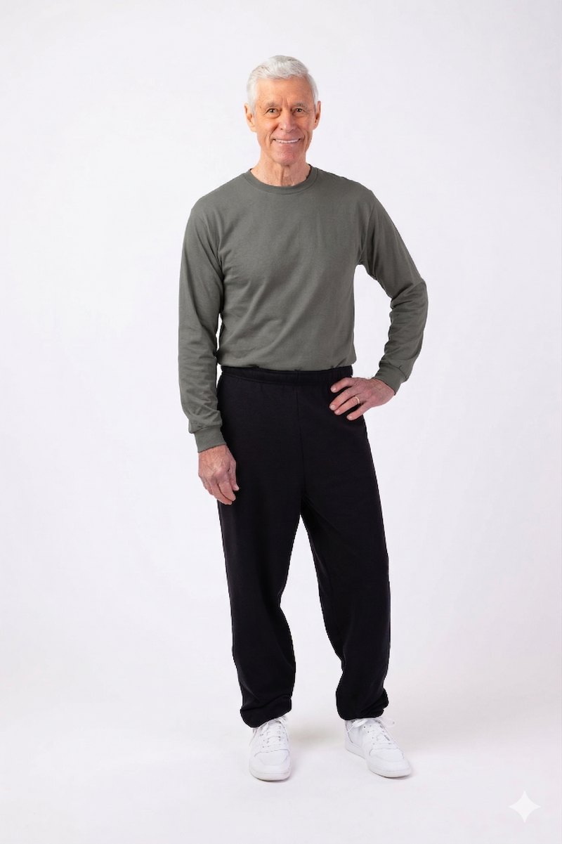 Men's Long Sleeve Solid T-Shirt by Buck & Buck in gray, and available in different sizes. This tops item is part of our t-shirts collection.