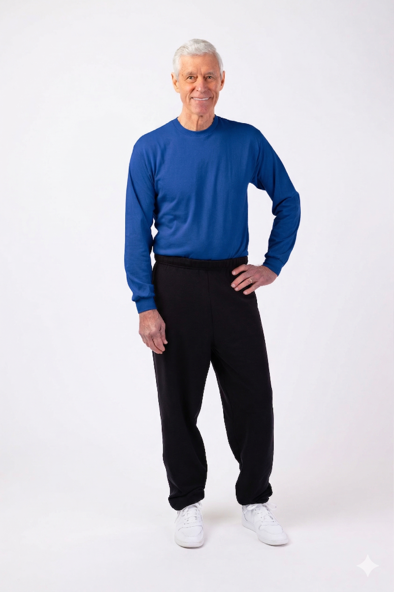 Men's Long Sleeve Solid T-Shirt by Buck & Buck in royal, and available in different sizes. This tops item is part of our t-shirts collection.