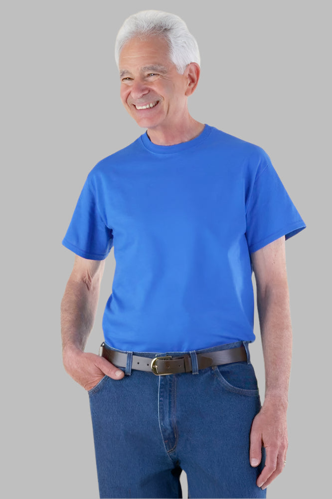 Men's Short Sleeve Solid Snap Back T-Shirt by Buck & Buck, and available in different sizes. This tops item is part of our t-shirts collection.