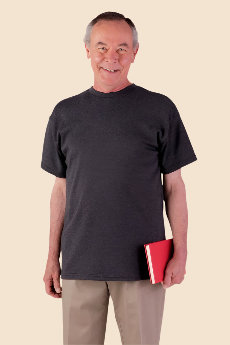 Men's Short Sleeve Solid Snap Back T-Shirt by Buck & Buck, and available in different sizes. This tops item is part of our t-shirts collection.
