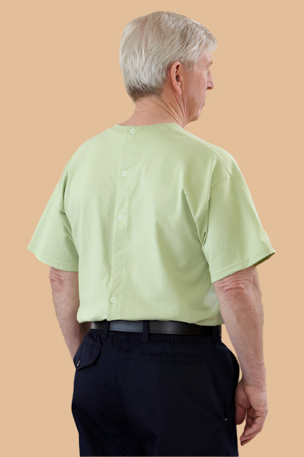 Men's Short Sleeve Solid Snap Back T-Shirt by Buck & Buck, and available in different sizes. This tops item is part of our t-shirts collection.